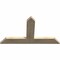Ekena Millwork Portland Rough Sawn Timber Gable Bracket, Douglas Fir, 48"W x 28"H x 2"D x 6"F, 14/12 Pitch GBW048X28X0206POR00RDF - alternate 4